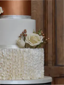 Elegant Ruffled Tiered Wedding Cake